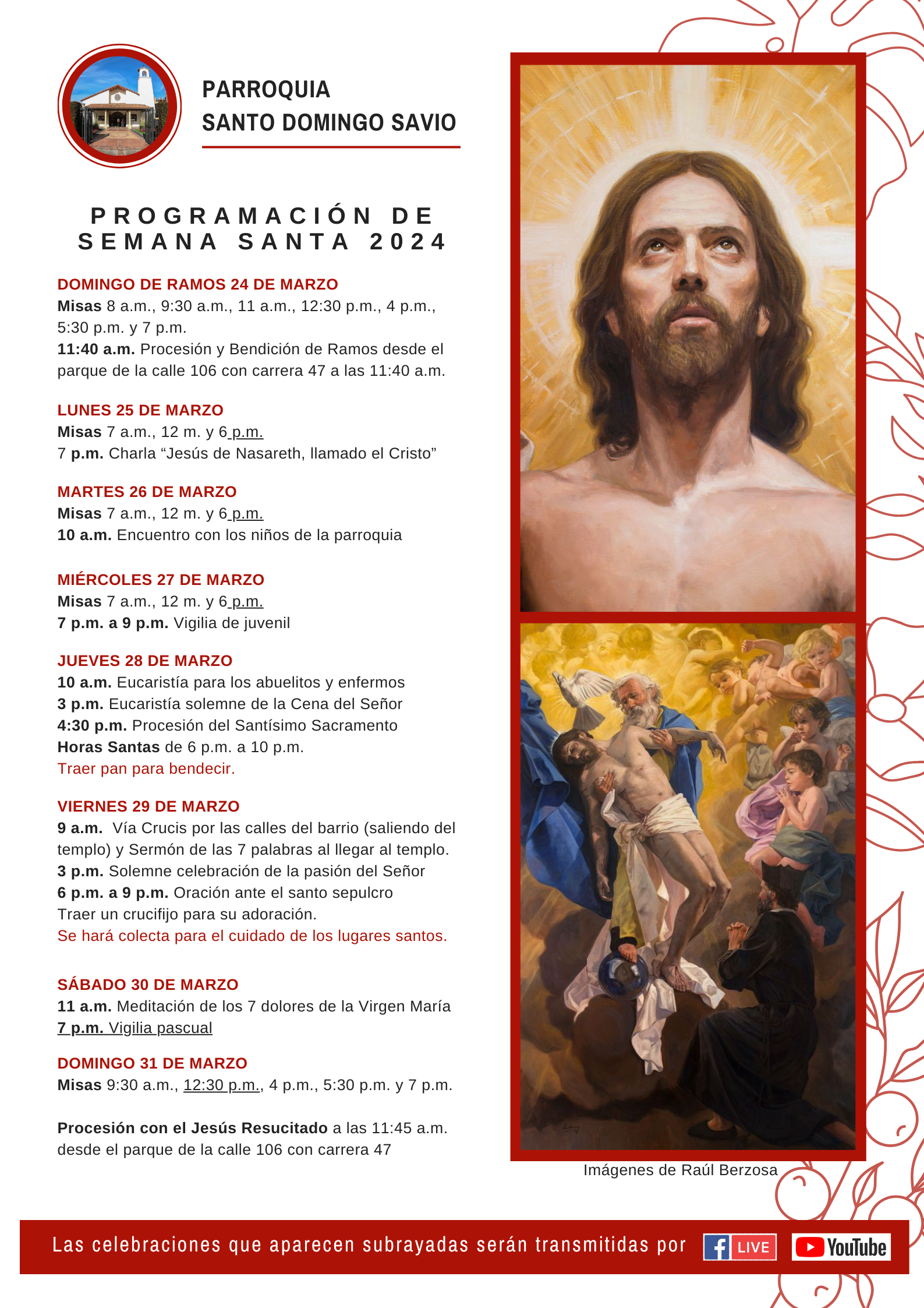 Programación de Semana Santa 2014 Santo Domingo Savio